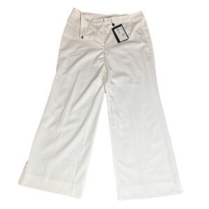 St John Collection Pants Womens Size‎ 8 White Straight Leg Career Trouser